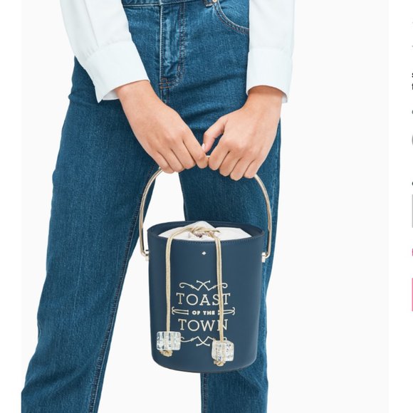 kate spade steal spotlight champagne bucket bag purse new with tags - Picture 3 of 12